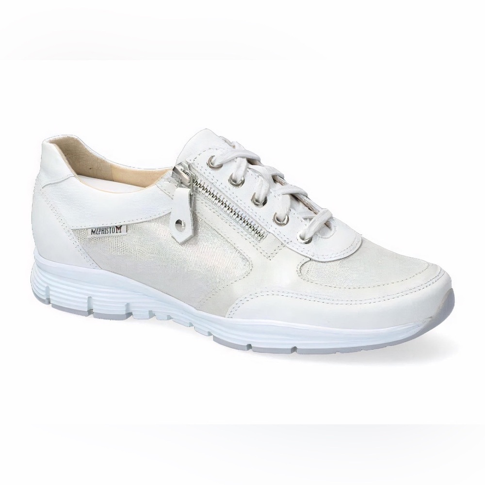 MEPHISTO‎ WOMEN'S YLONA WHITE MULTI METALLIC LEATHER COMBO Size 8.5